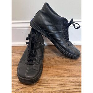 PRO-Keds Womens 9 Black Leather Royal Hi-Top Lace Up Sneakers Streetwear Goth